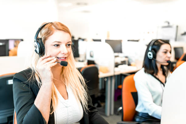 istock Women working at a call center 1046162732