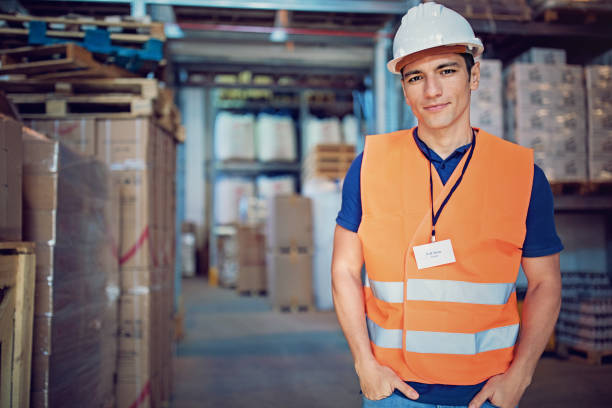 istock Portrait of a worker in the warehouse 1046175000