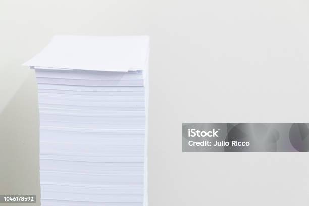 Empty Stack Paper Huge Stack Of Blank Paper Stock Photo - Download Image Now - Block ...