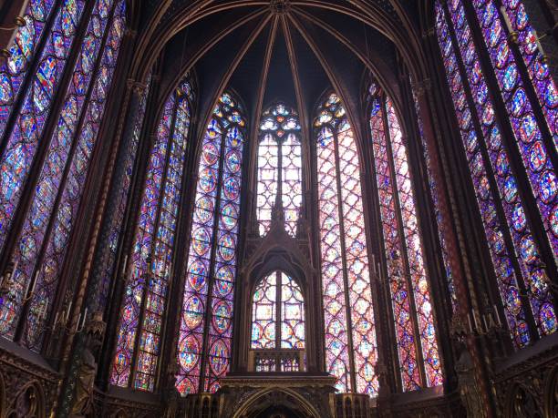 istock Paris - Saint Chapelle Stained Glass Windows 1046185078