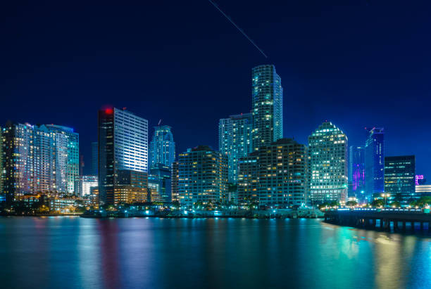 istock Panorama of Miami at night 1046187728
