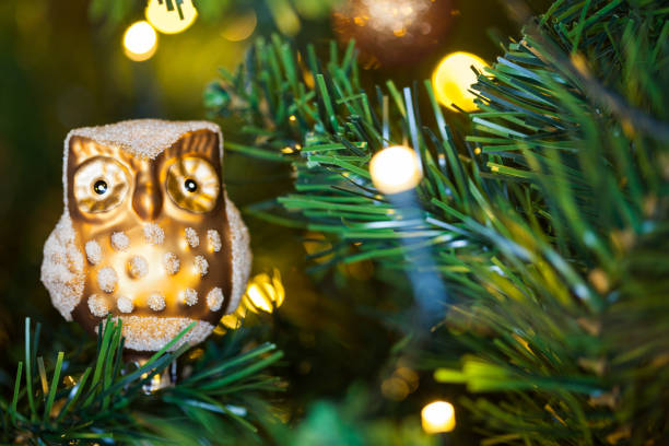 istock Owl Christmas Decoration Close Up 1046190048