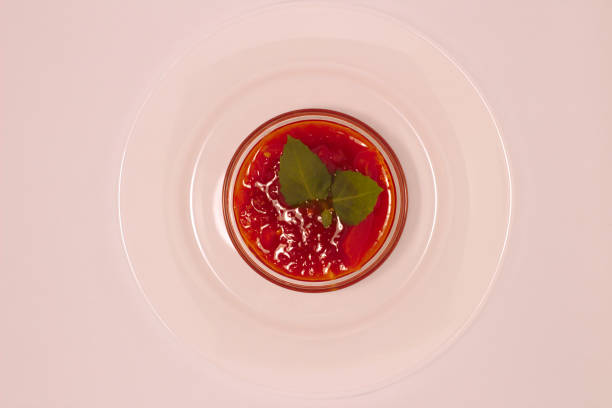 istock red sauce with basil on a plate 1046197804