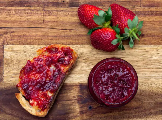 What a great way to start the day with home made strawberry jam.