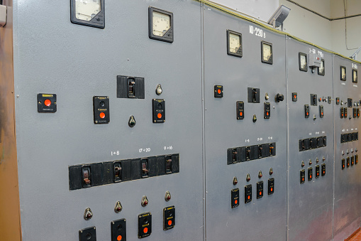Power distribution switchboard. Electronic control panel