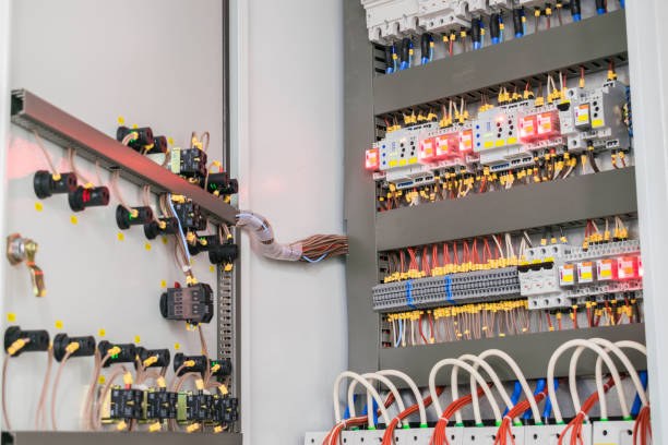istock An open fuse box is on the wall in the basement. High voltage electrical control panel. Iron Electric Box 1046226792