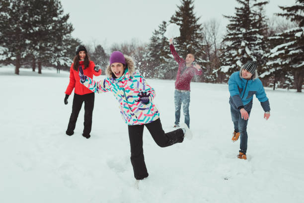 istock Playful young people having fun on a snowy winter day 1046231800