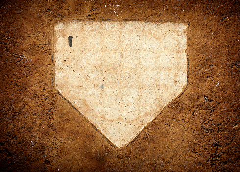 home plate on baseball field