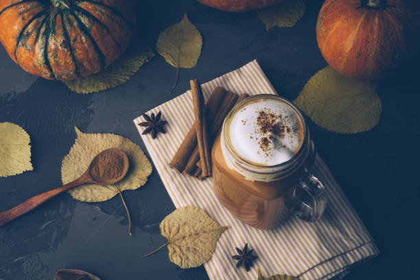 istock Pumpkin spice latte or coffee with cinnamon 1046249348