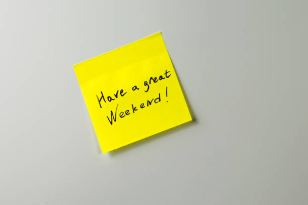 istock have a great weekend yellow sticker 1046255960