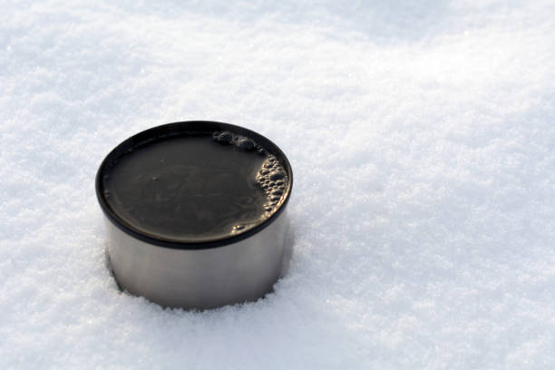 istock pours hot tea from a thermos outdoors  in the snow 1046256224