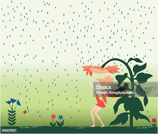 Fée Se Cache Sous Une Pluie De Tournesol Vecteurs libres de droits et plus d'images vectorielles de Adolescent - Adolescent, Adulte, Aile d'animal