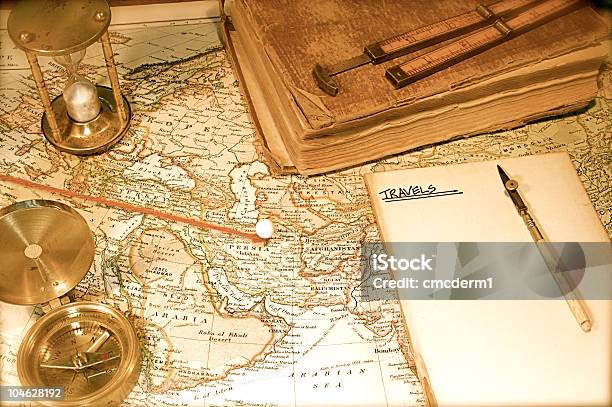 Vintage Map And Chart Stock Photo - Download Image Now - Antique, Arabia, Book
