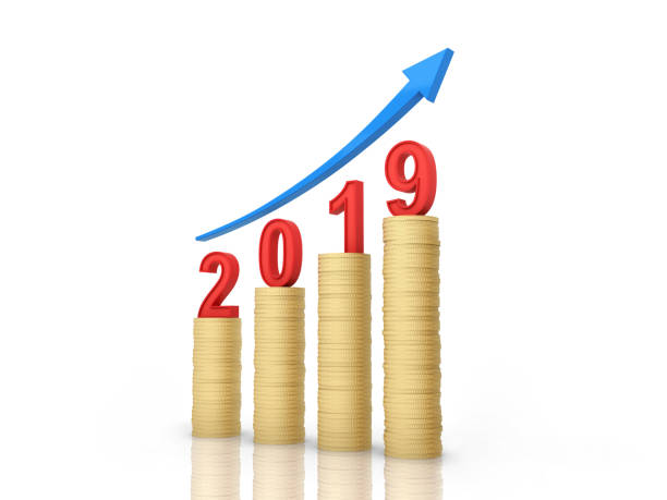 istock New Year 2019 Creative Design Concept with Gold Coins 1046288140