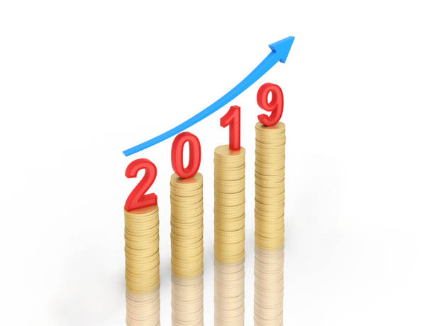 istock New Year 2019 Creative Design Concept with Gold Coins 1046288166