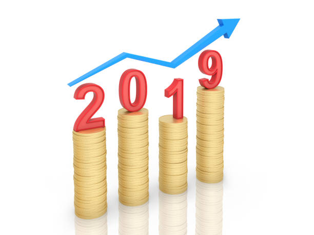 istock New Year 2019 Creative Design Concept with Gold Coins 1046288192