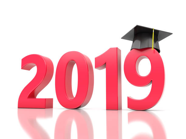 istock New Year 2019 Creative Design Concept with Graduation cap 1046288362
