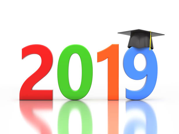 istock New Year 2019 Creative Design Concept with Graduation cap 1046288378