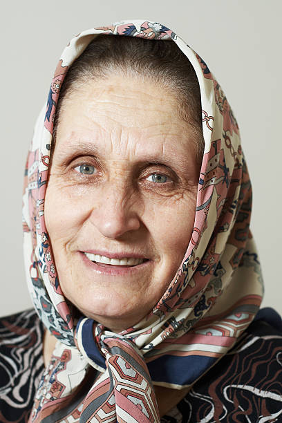 istock senior muslim woman with headscarf 104629219