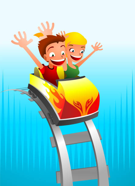 roller coaster игры для детей - rollercoaster carnival amusement park ride screaming stock illustrations