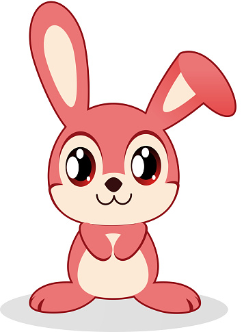 Cute little bunny standing and looking directly at you. Can be used with another image of mine wich is the same bunny holding an eater egg.