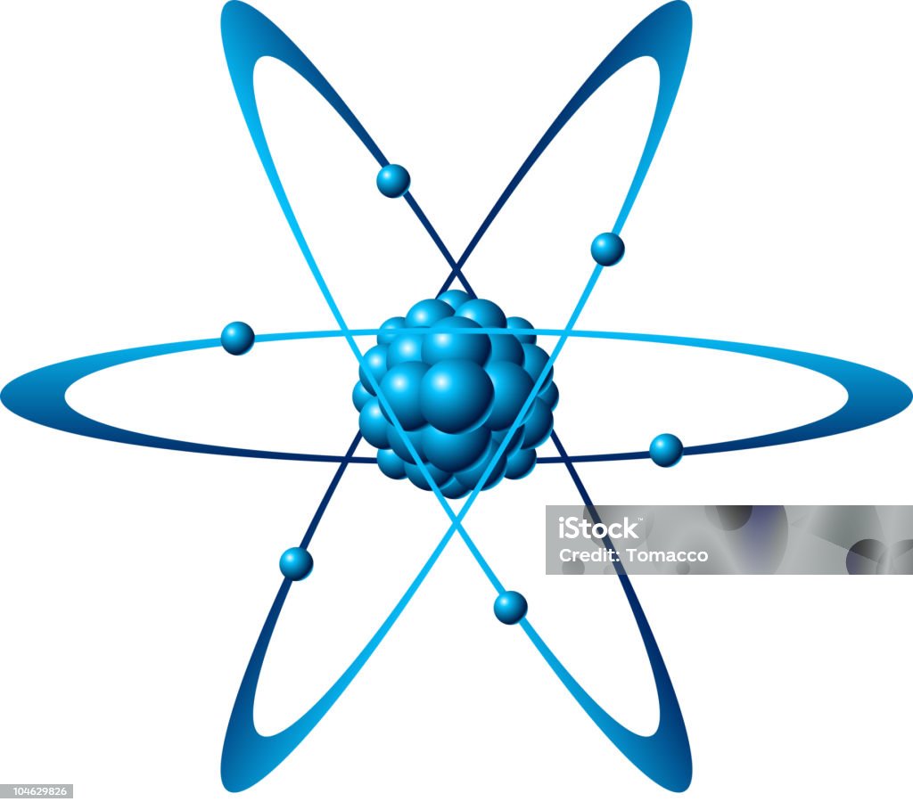Atom - Lizenzfrei Weißer Hintergrund Vektorgrafik