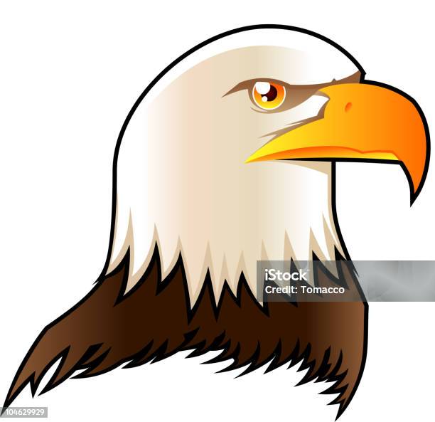 Eagle Głowa Symbol Shield - Stockowe grafiki wektorowe i więcej obrazów Białe tło - Białe tło, Bielik amerykański, Brązowy