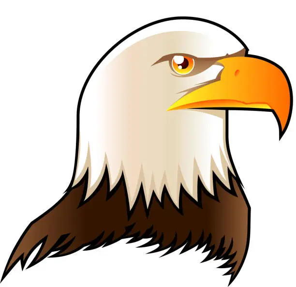 Vector illustration of Eagle head symbol shield icon
