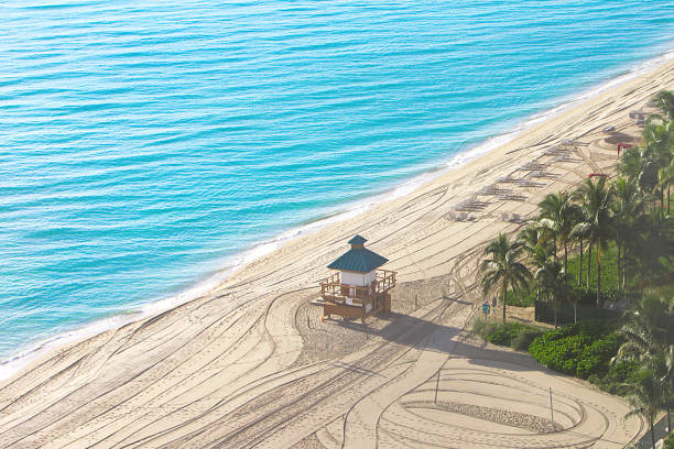 costa de florida miami beach - beach florida atlantic ocean wave fotografías e imágenes de stock