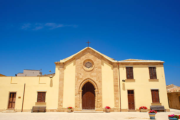 istock Old restored chapel in Marzamemi, Sicily (Italy) 104630055