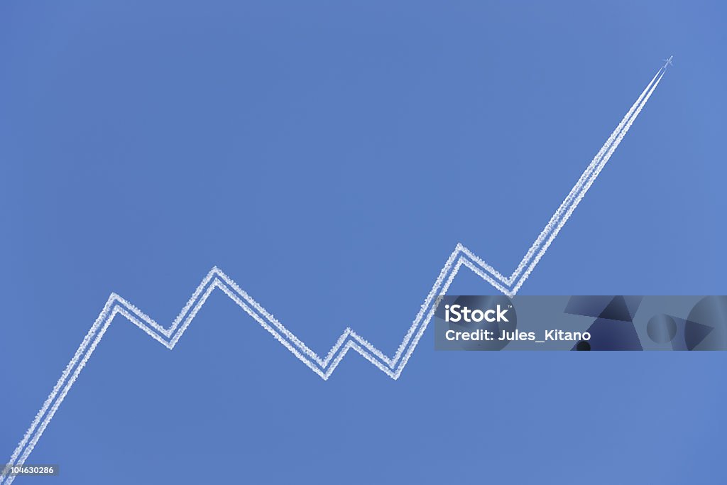Flugzeug Business-Diagramm - Lizenzfrei Preisschild Stock-Foto