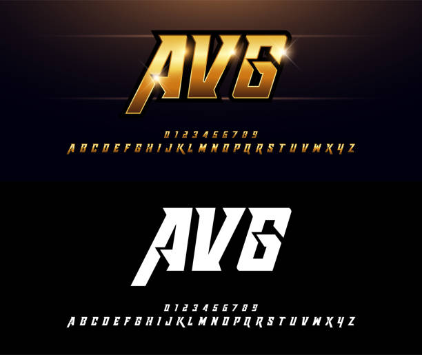 Alphabet gold metallic and effect designs. Elegant golden letters typography italic font. technology, sport, movie, and sci-fi concept. vector illustrator Alphabet gold metallic and effect designs. Elegant golden letters typography italic font. technology, sport, movie, and sci-fi concept. vector illustrator revenge stock illustrations
