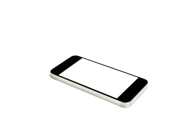 istock Mobile smart phone, blank white screen isolated on white background 1046306762