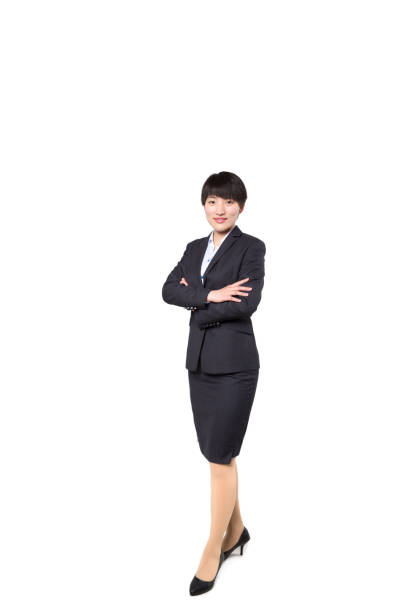 istock Business woman with white backgrounds 1046309156