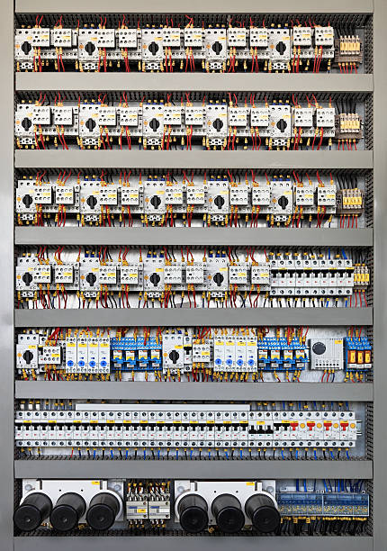 istock Electrical control panel consists of hundreds of parts 104631390