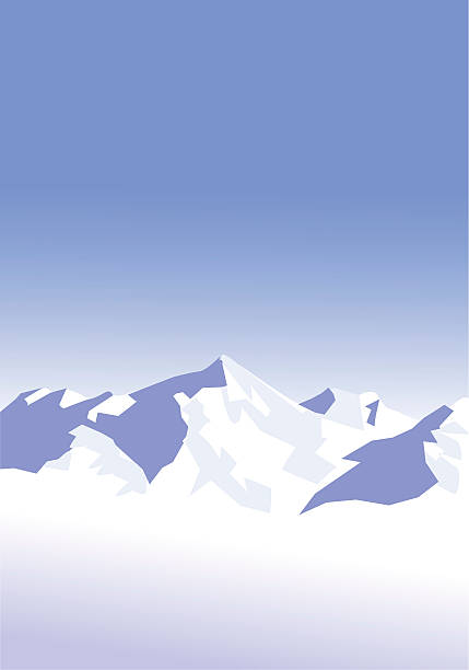 snow-mountains-background vector art illustration