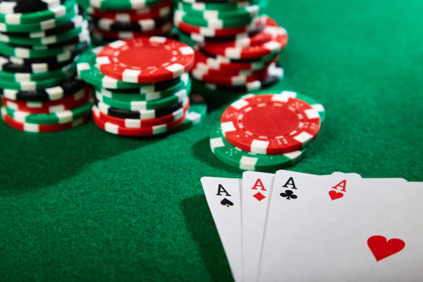 istock Winning hand. Four of a kind. 1046324772