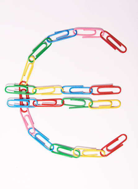 Paper-clips euro stock photo