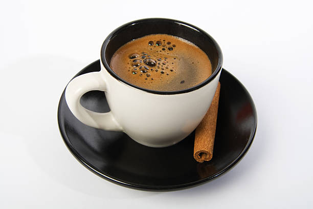 Coffee Cup and cinnamon stock photo