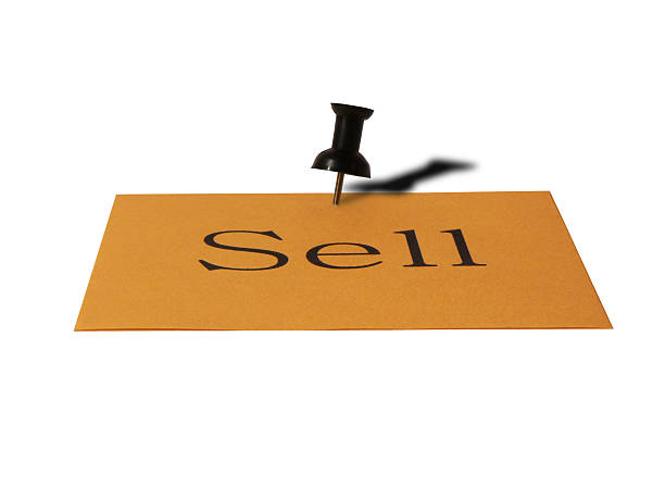 Sell note-paper stock photo