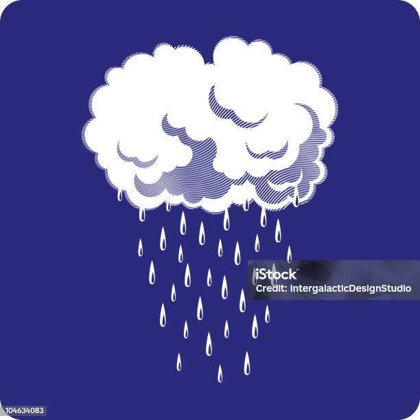 Vetores de Nuvens De Chuva e mais imagens de Azul - Azul, Chuva, Clip Art