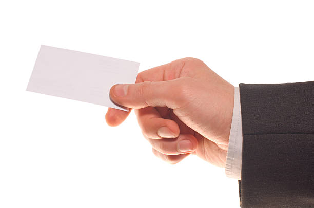 istock Hand holding an empty business card 104635043