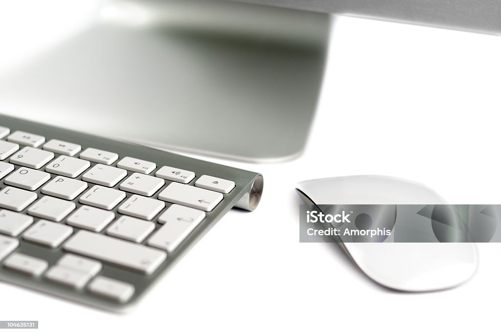 Computador conjunto Mouse teclado - Royalty-free Alumínio Foto de stock