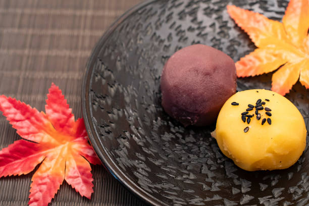 Bean jam rice cake in autumn
