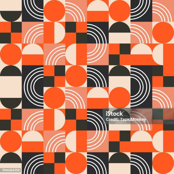 Geometric Pattern In Bright Color Blocks Stock Illustration - Download Image Now - Pattern, Geometric Shape, Abstract
