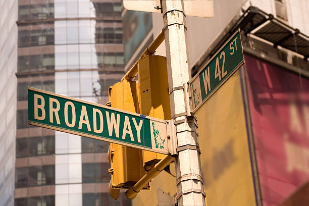 Broadway and 42nd Street stock photo
