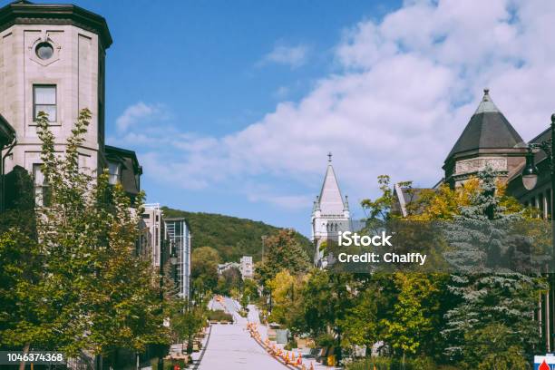Mcgill College Avenue From Place Ville Marie Stock Photo - Download Image Now - McGill University, Montréal, Street
