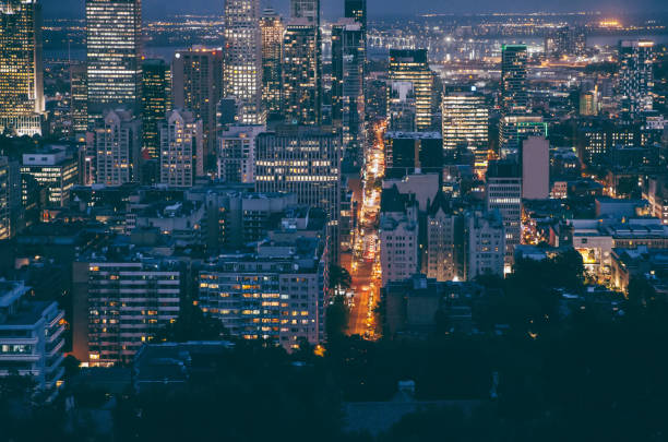 istock Downtown Montreal Skyline at night 1046374370