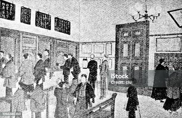 Postal Office In Japan Stock Illustration - Download Image Now - Japan, 19th Century, 1890-1899