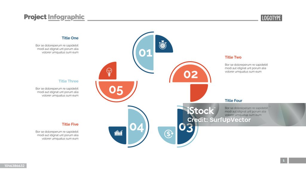 Cycle Chart With Five Elements Template Stock Illustration - Download ...